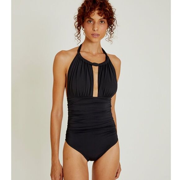 Lenny Niemeyer Kinkan Ruched Halter One Piece Swimsuit Small - Picture 1 of 9